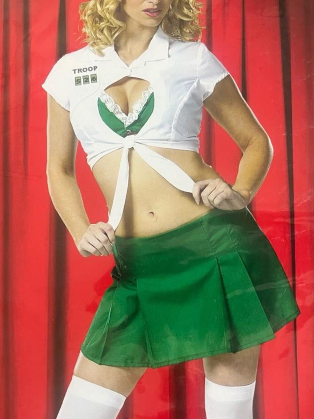 2000s Y2K deadstock sexy girl scout troop costume 3 piece halloween set
